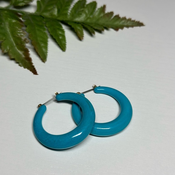 Teal Blue Womens Earrings - Picture 4 of 6